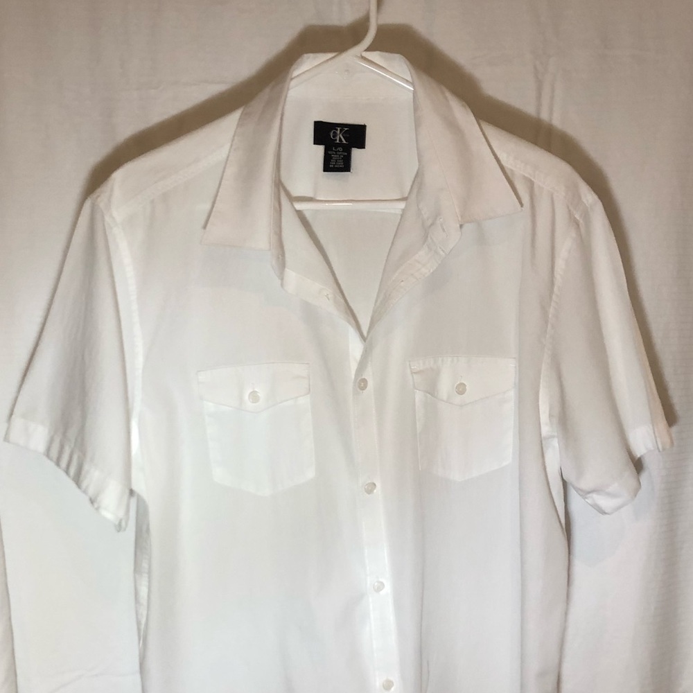 Calvin Klein Short Sleeve Button Down Size Large